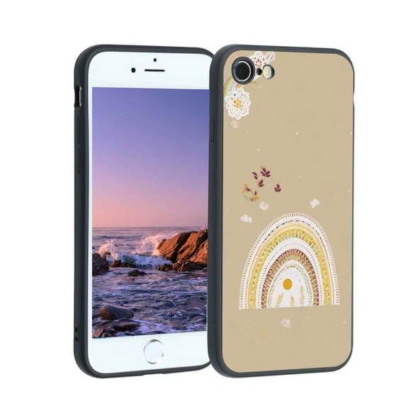 Boho-rainbow-9 Phone Case, Degined for iPhone 8 Case Men Women, Flexible Silicone Shockproof Case for iPhone 8