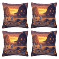 thumbnail image 2 of Halloween Throw Pillow Covers, Halloween Farm Pumpkin Ghost A Square Pillow Cases with Invisible Zipper for Halloween Decorations, Farmhouse Halloween Decor 20x20, 2 of 7