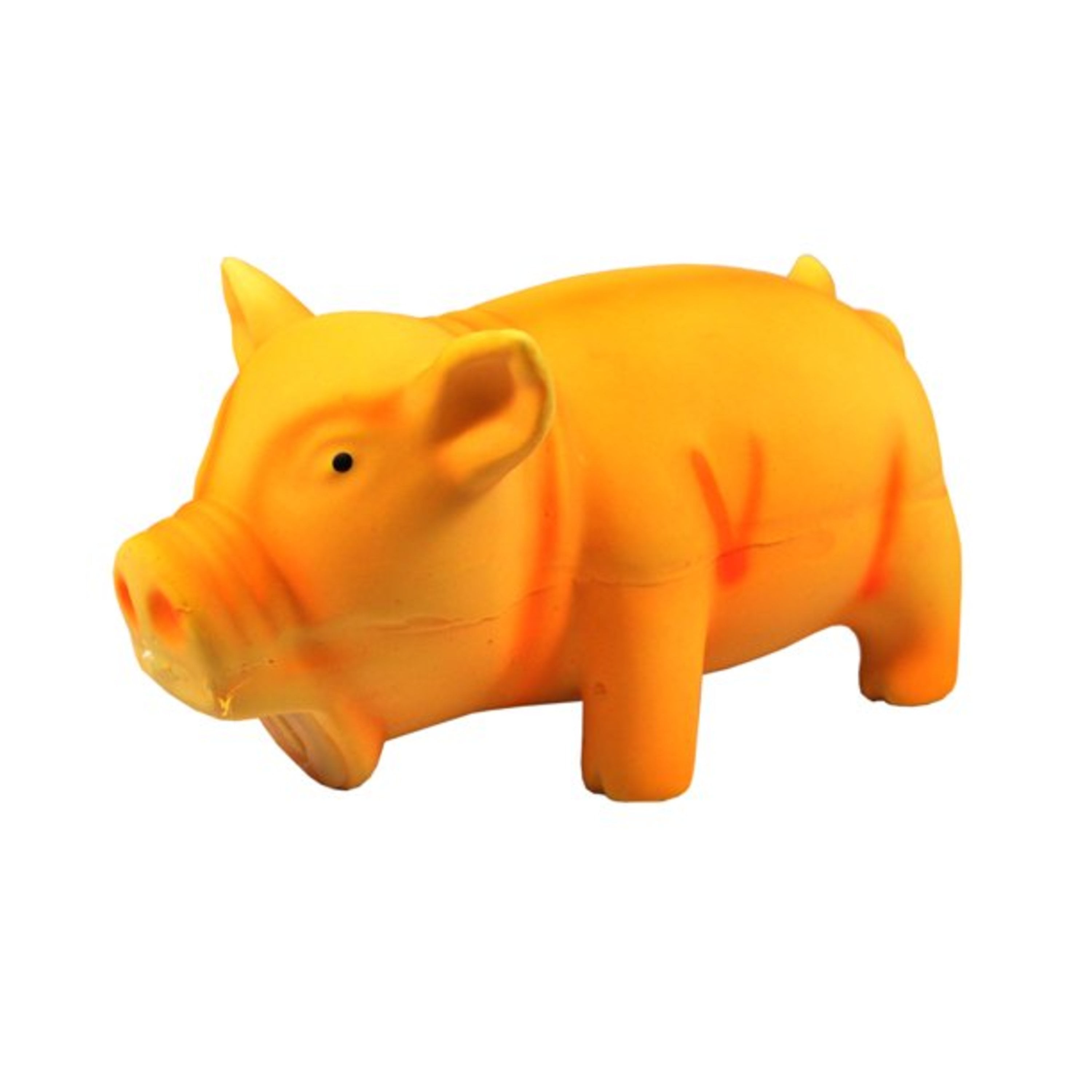 Downtown Pet Supply Pig Dog Toy, Squeaky Dog Toys, Orange Puppy Chew Toy