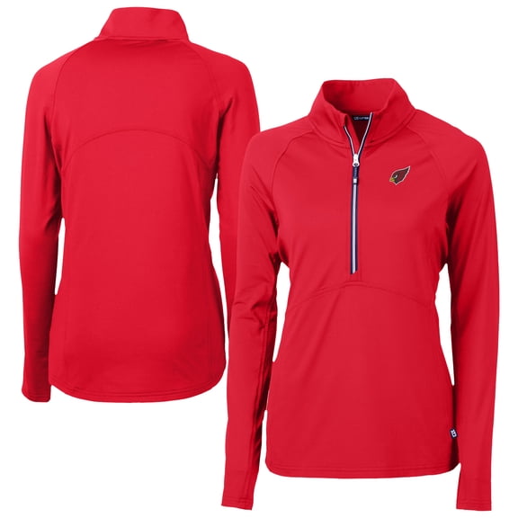 Women's Cutter & Buck Cardinal Arizona Cardinals Adapt Eco Knit Stretch Recycled Half-Zip Pullover Top