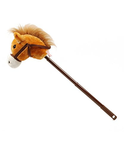 Prairie Ponies Stick Horse Black with Orange and Teal Halter Stick Pony Hobby Horse 