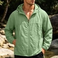thumbnail image 6 of zejinsd Sun Protection Shirts for Men Thin Breathable Sports Sunscreen Coat Solid Color Long Sleeve Jacket Loose Quick Dry Hooded Tops, 6 of 9