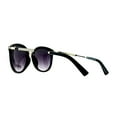 thumbnail image 4 of SA106 Oversize Horn Rim Butterfly Designer Fashion Sunglasses All Black, 4 of 4