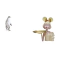 thumbnail image 1 of Escultura de pingüino, figura de pingüino, estatua de resina, bandeja para guardar llaves, estatua decorativa coleccionable de niña con bandeja, adecu, 1 of 8