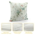 thumbnail image 4 of Leisuo  Pink Botanical Floral Flowers Green Tree Leaves Pattern Printed on White, Soft Microfiber Pillowcases White, 4 of 5