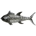 thumbnail image 1 of Croix des Bouquets Fish Bones Metal Art, 1 of 1