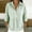 *Army Green, variant on ClodeEU Women's Striped 3/4 Sleeve V Neck Button Down Shirt,Casual Loose Fit Blouse Top Army Green,Women's Plus L