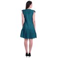 thumbnail image 4 of Moomaya Womens Ruffle Sleeve A,Line Schiffli Dress Solid Designer Party Dress, 4 of 7