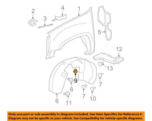 GM OEM-Fender Liner Retainer Clip 11519949