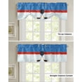 thumbnail image 4 of Sport Hockey Stadium Retro Window Valance Curtain Kitchen Cafe Short Curtains Living Room Tie-Up Valance Curtain, 4 of 6