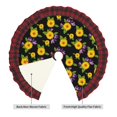 thumbnail image 2 of Sigee Daisies Flowers for Christmas Decoration Tree Skirt Christmas Plaid Tree Skirt,Christmas home decor Holiday Tree Skirt Fits TChristmas Tree-48", 2 of 6