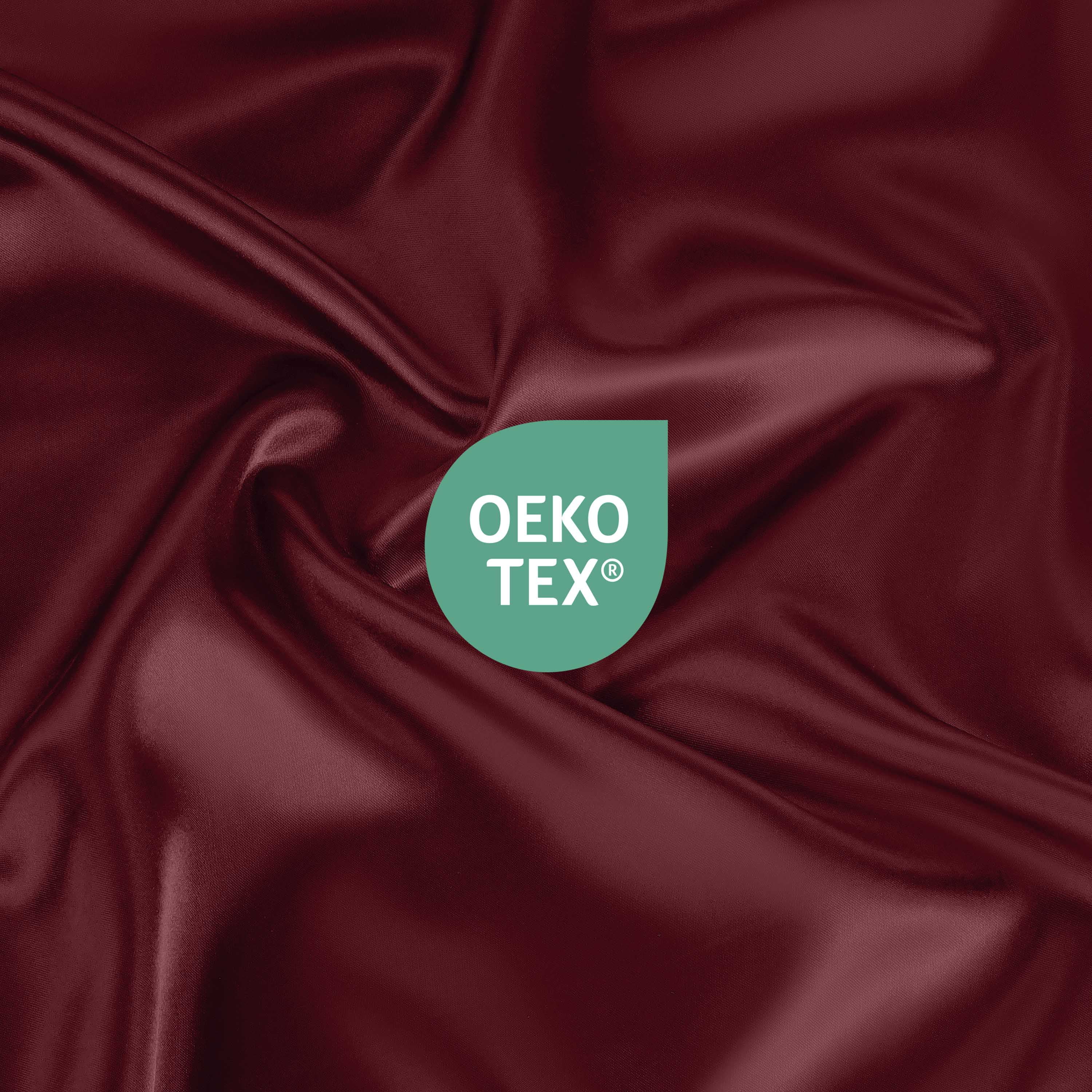 Martex Elegance 4-Piece Full Satin Sheet Set | Silky Smooth | Great for Hair & Skin | Red