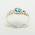 thumbnail image 4 of LBG 925 Sterling Silver Natural Blue Topaz Womens Promise Ring - Size 6.5, 4 of 6