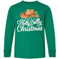 thumbnail image 3 of Inktastic Holly Dolly Christmas Cowboy Hat Festive Long Sleeve Youth T-Shirt, 3 of 5