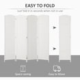 thumbnail image 3 of HOMCOM Room Divider, 4 Panel Folding Privacy Screen, 6FT Tall Portable Wicker Weave Partition Wall Divider for Bedroom, Home Office, White, 3 of 9