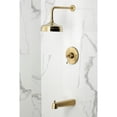 thumbnail image 2 of Kingston Brass KB6337PL Demure Single-Handle Pressure Balanced Tub and Shower Faucet, Brushed Brass, 2 of 7