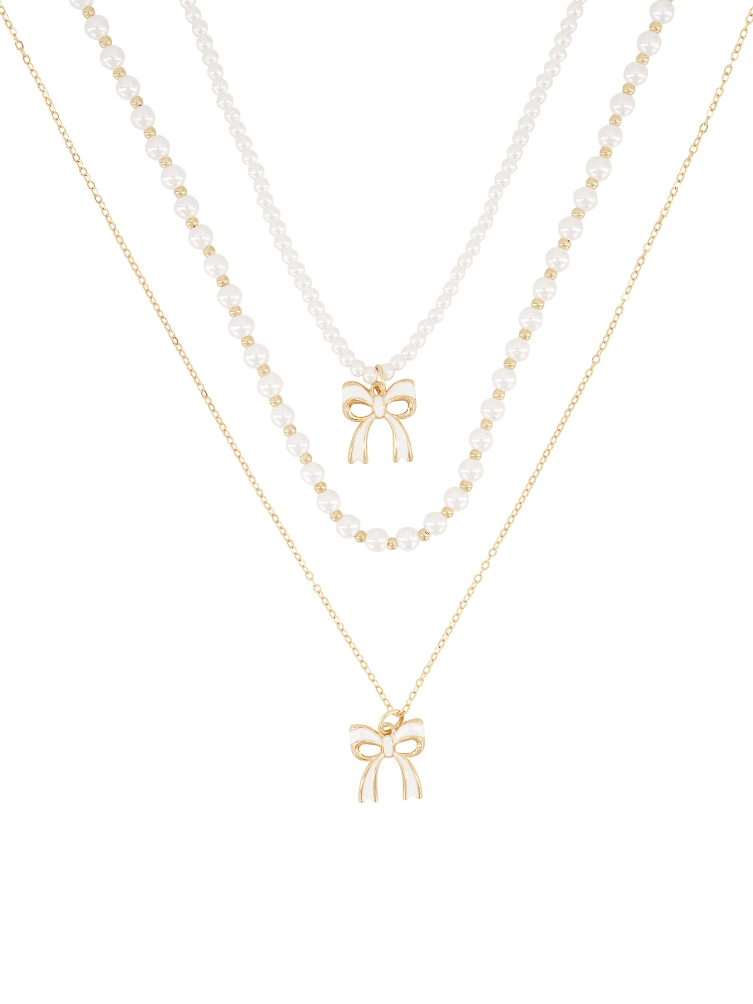 Claire's Necklace Set - Bow, 3pcs