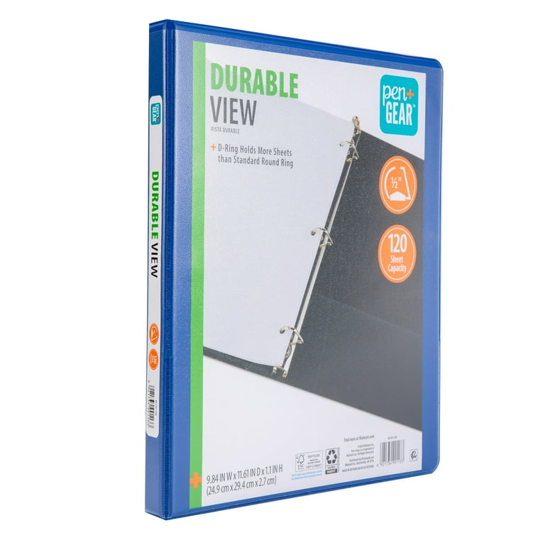 4 pack) Pen+Gear Durable View 1/2