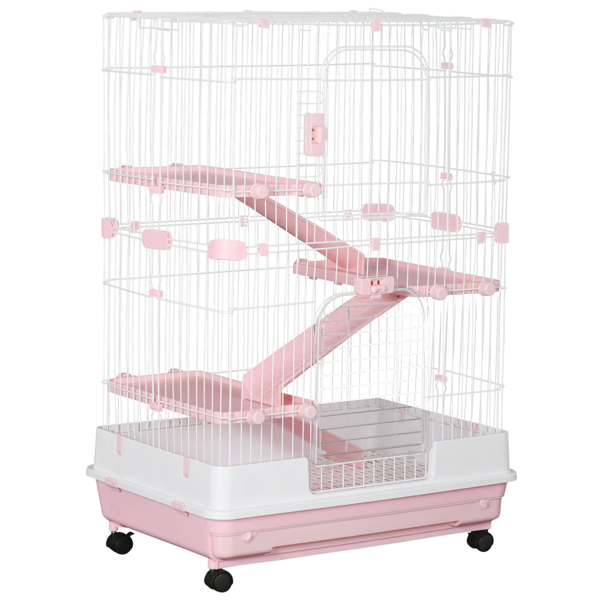 Rabbit Hut Small Animal Cage Rabbit Hutch with Wheels