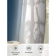 thumbnail image 6 of Sheer Curtains 45 inches Long, Abstract Dark Gray Lake Blue Gradient Ombre Light Filtering Sheer Window Curtains Rod Pocket Voile Drapes for Bedroom Living Room, 52"W x 45"L 2 Panels, 6 of 7
