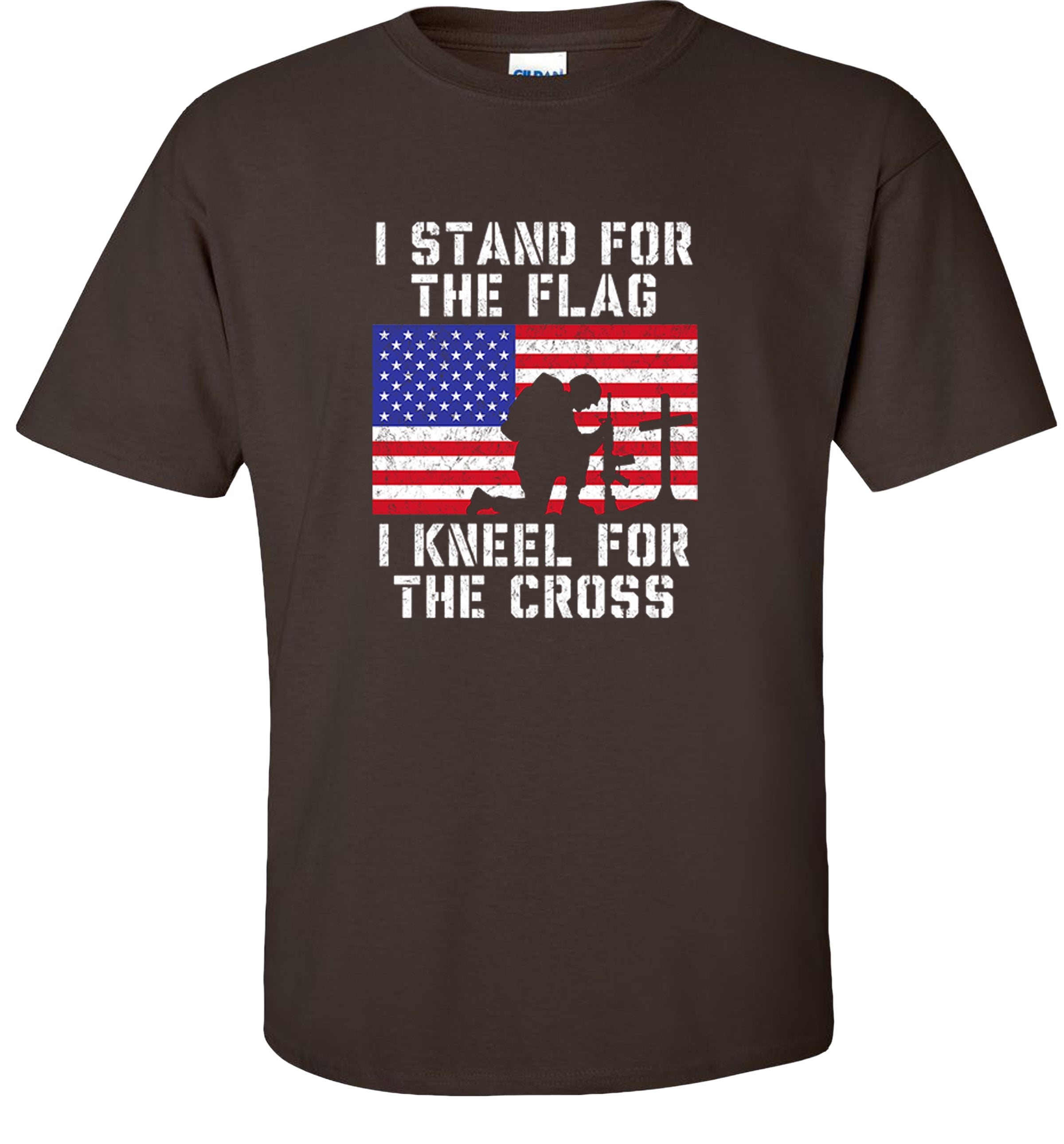 I Stand for The Flag and Kneel for The Cross Smalls Baby Onesie,Infant Bodysuit Black