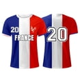 thumbnail image 4 of YDLCAFD Men's Spring And Summer Fashion French Flag Print Short T Casual Comfortable Short Sleeve, 4 of 4
