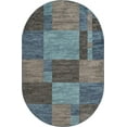 thumbnail image 3 of Unique Loom Autumn Collection Area Rug - Providence (5' 3" x 8' Oval Blue Gray/Light Brown), 3 of 7