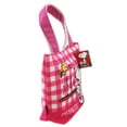 thumbnail image 2 of Snoopy the Chef Pink and White Flannel Pattern Canvas Material Mini Tote Bag, 2 of 2