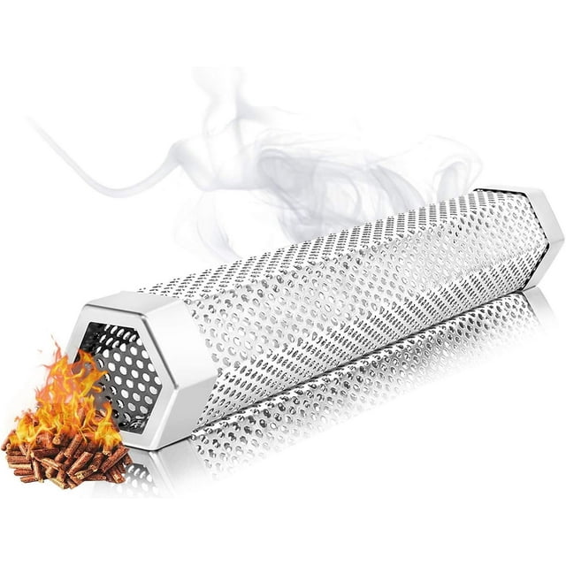 Tubo ahumador Generador de humo Tubo ahumador de pellets Tubo ahumador de acero inoxidable para barbacoa Tubo ahumador para parrilla Tubo ahumador Generador de humo caliente y frío para barbacoa o