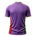 thumbnail image 3 of Mexico 2026 Soccer Cup Jersey for Men, V-Neck Short Sleeve T-Shirt, Retro Cactus & Sun Graphic Sports Soccer Top, Quick Dry Breathable Fan Support Tee, Athletic Casual Summer Shirt 1Pc Purple L, 3 of 4