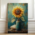 thumbnail image 4 of Sunflower Flower Canvas Wall Art 8x12 inches - Muted Tone Sunflower Flower Botanical Canvas Print Vintage Floral Decor for Cozy Home, 4 of 5