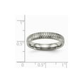 thumbnail image 2 of 4mm Titanium Polished Textured Ring - Size 9.5, 2 of 2