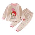 thumbnail image 3 of MEZZALL Girls Pajama Set Soft Long Sleeve O-Neck Cartoon Kids Sleepwear Comfortable Loungewear Outfits For Toddler Baby Girls Soft Clothing, 3 of 3