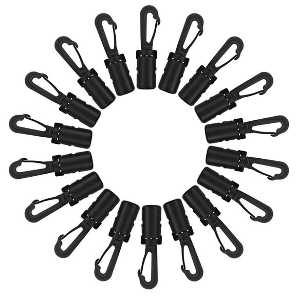 TABLZONE Shock Absorbent Plastic Hooks for Boats Kayaks Outdoor Use Sturdy 20Pcs