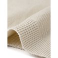 thumbnail image 5 of INSPIRE CHIC Contrast Trim Short Sleeve Cardigan Sweater for Women's Summer Cardigans Knit Sweaters Tops S Beige, 5 of 6