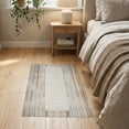 thumbnail image 3 of ODIKA Sisal Farmhouse Stripe Subtle Distressed Tonal Border Inspired for Entryway, Kitchen, Laundry Room, Stain Resistant Thin Throw, 3 of 7
