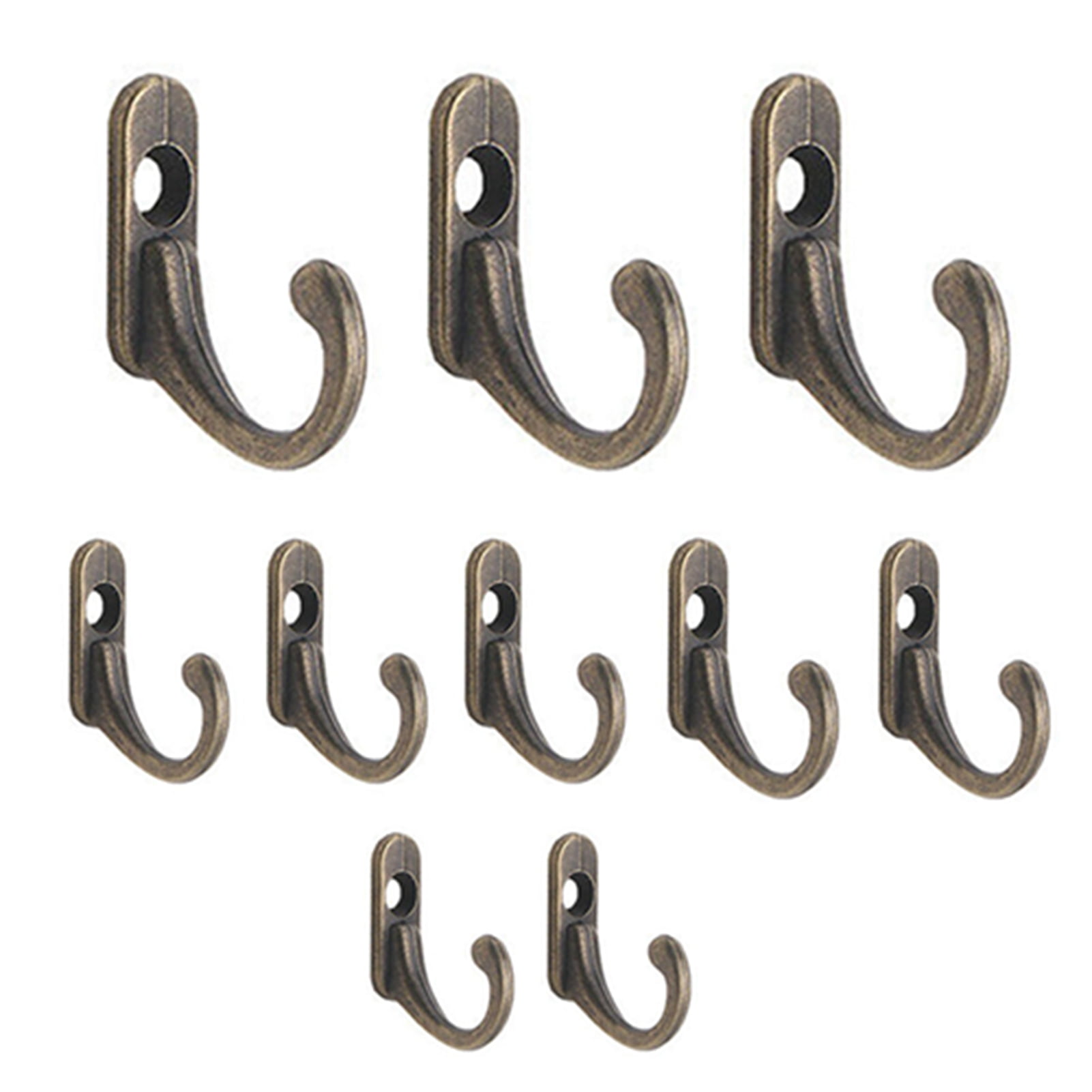 10pcs Hooks Bronze Retro Cast Iron Old Style Industrial Vintage