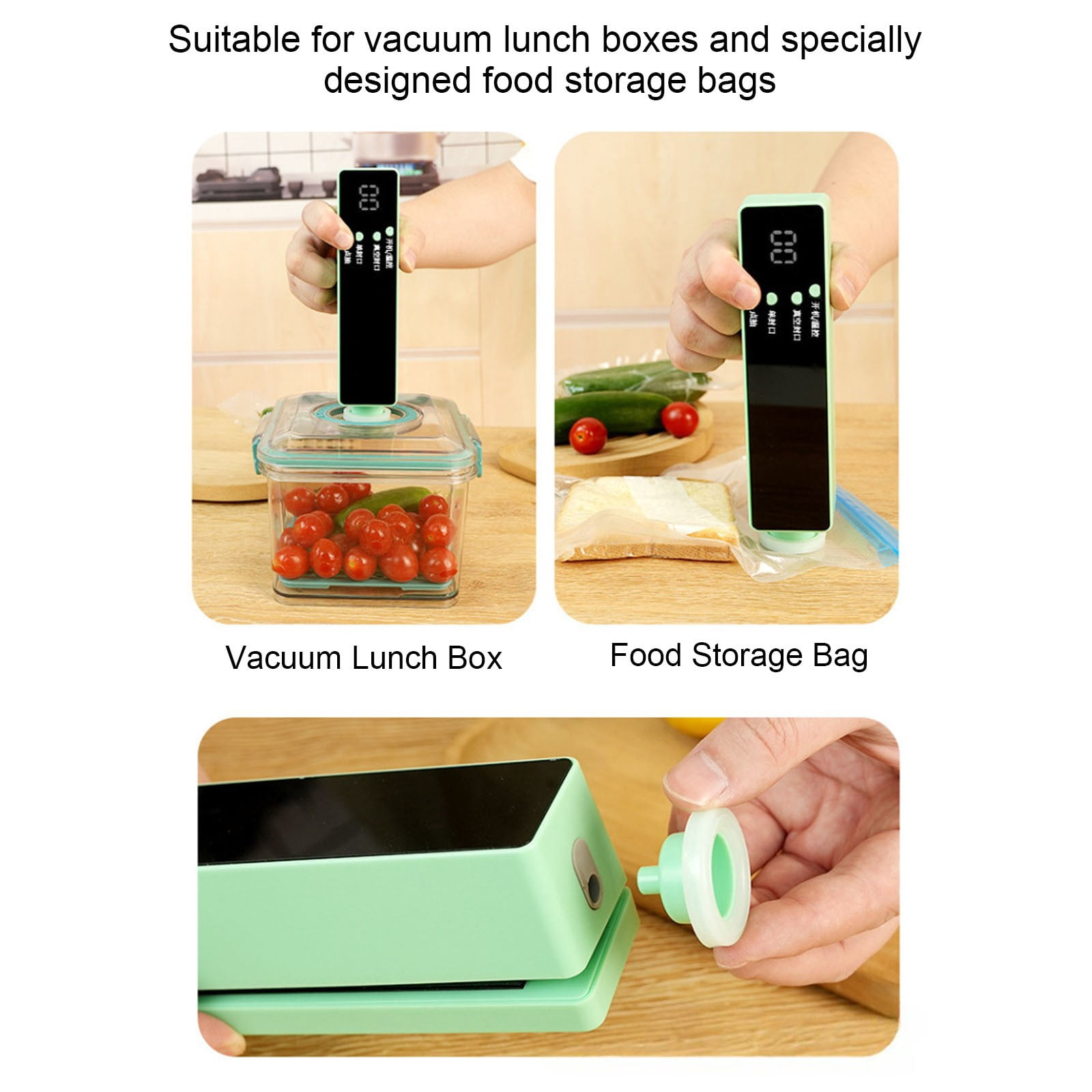 1 Pc Mini Vacuum Sealer for Food 2 in 1 Handheld Meal Saver Machine Cordless Rechargeable Food Sealer for Dry, Moist Food Storage, Heat Sealer for Chip Bags, 6.89x1.69x2.17 Inch, Beige