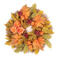 thumbnail image 1 of Simulation Roses Maple Leaf Rattan Wreath, Thanksgiving Decoration Wreath Wall, 40CM, 1 of 5