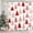 Red, variant on Mizhona Pink Christmas Tree Shower Curtain Winter Theme Snowman Bathroom Curtain Set Decor 72"X72"