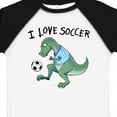 thumbnail image 4 of Inktastic I Love Soccer-dinosaur in Blue Boys or Girls Toddler T-Shirt, 4 of 5