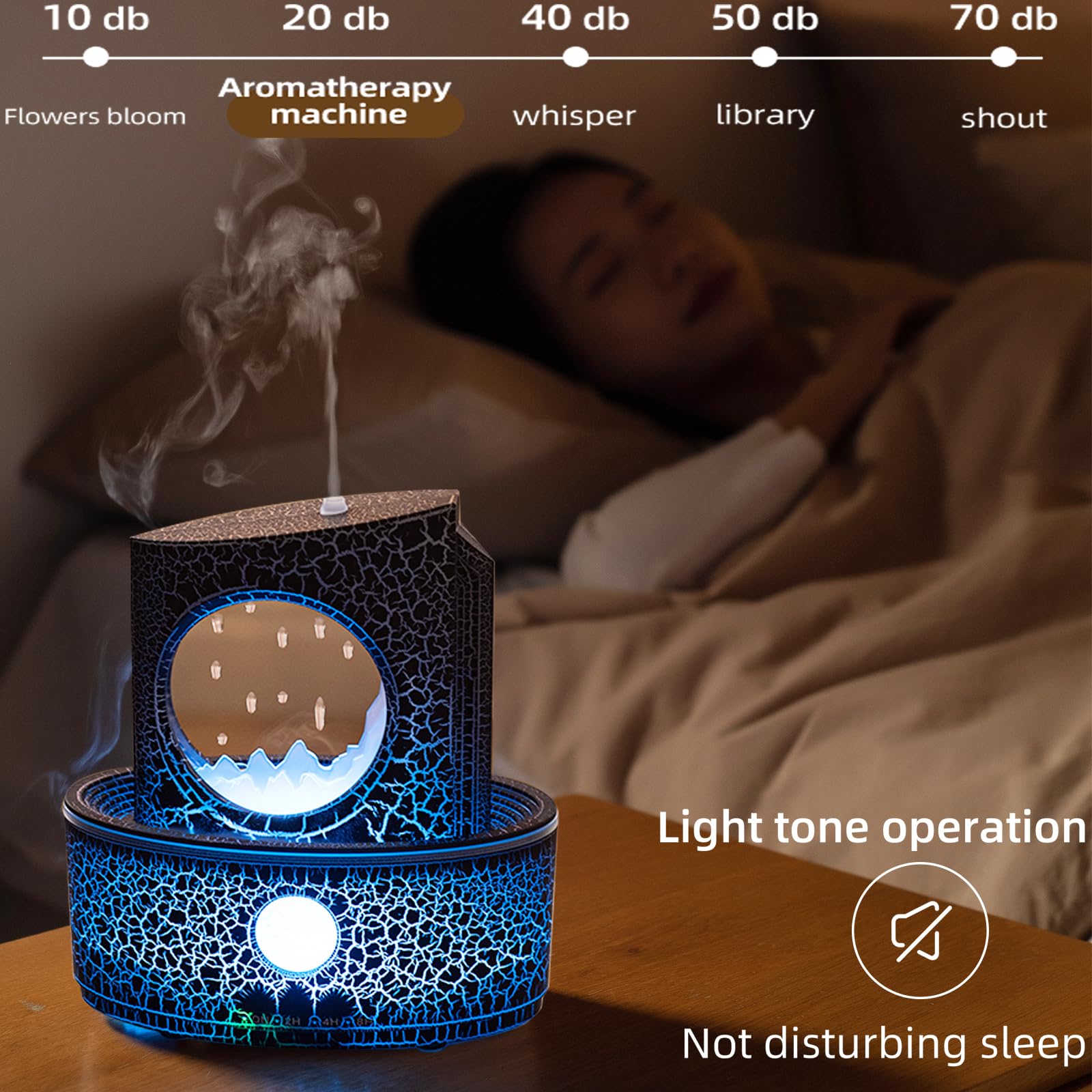 Aromatherapy Raindrop Diffuser & Humidifier, 3-in-1 Essential Oil Diffuser with 3 Color Changing Lights, 4 Timer Modes & Auto-Off, 300ml Quiet Ultrasonic Cool Mist Humidifier for Home, Office, Desk