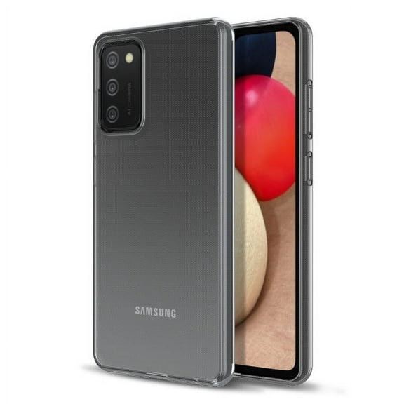 Phone Case for Samsung Galaxy A02s Thin Hybrid Premium Flexible Candy Silicone Gummy TPU Rubber Frame Gel Soft Lightweight Protective Clear Cover by Xpm