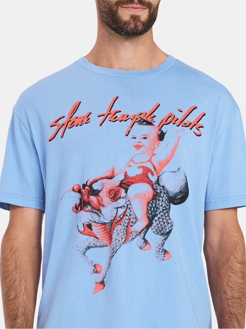 Stone Temple Pilots, Men's & Big Men's Boxy Fit Graphic Tee, Sizes