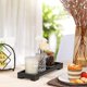 thumbnail image 5 of Resin Vanity Tray, Bathroom Toilet Tank Storage Tray, 9.6 x 6 inch Kitchen Sink Trays Decorative Serving Tray, Vanity Countertop Organizer for Makeup Towel Perfume Holder, M, White Marble, 5 of 5
