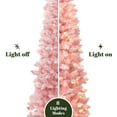 thumbnail image 5 of LuxenHome 6Ft Pink Pencil Artificial Tree with Warm White Lights and 8 Light Functions, 5 of 10