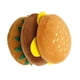 thumbnail image 4 of Juguete chirriante de peluche para perros, juguete de peluche con forma de hamburguesa para aliviar el aburrimiento y la ansiedad, rechinar los dientes, 4 of 5