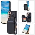 thumbnail image 6 of Compatible with Samsung Galaxy S22 PU Leather Clasp Flip Zipper Purse Case, with Shoulder Strap Lanyard for Women Credit Card Holder Cell Accessories Phone Cover for Samsung Galaxy S22, Black, 6 of 9