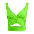 thumbnail image 2 of Women's Workout Sports Bras Fitness Padded Backless Yoga Crop Tank Top Twist Back Cami, 2 of 4