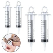 100ML Garden Industrial Syringe Tools with Measurement, 4 Pack Individually Sealed Plastic Syringes for Scientific Labs, Liquid Measuring, Pets Feeding or Watering Refilling